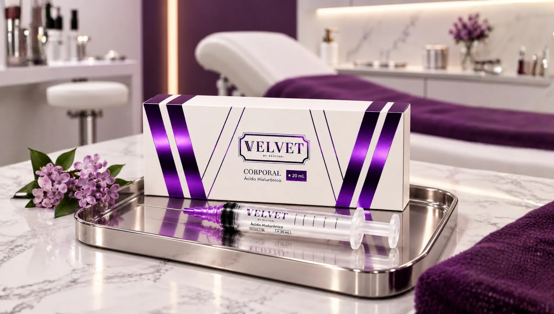 Revitari Velvet body filler in a clinical setting