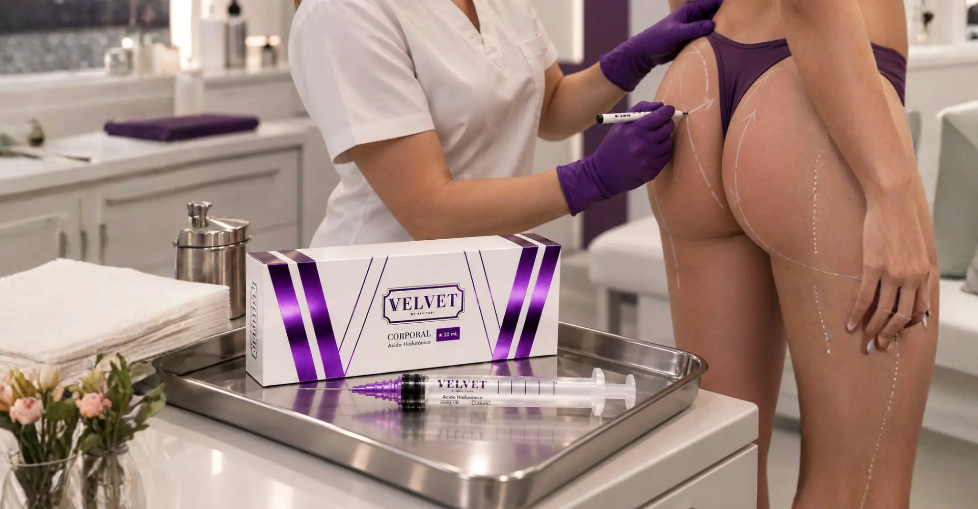 Velvet Body Filler Revitari in a clinical setting